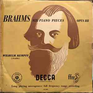 Brahms, Wilhelm Kempff - Six Piano Pieces, Opus 118 download free
