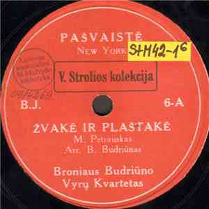 Broniaus Budriūno Vyrų Kvartetas - Žvakė Ir Plaštakė / Valsas As-Dur download free